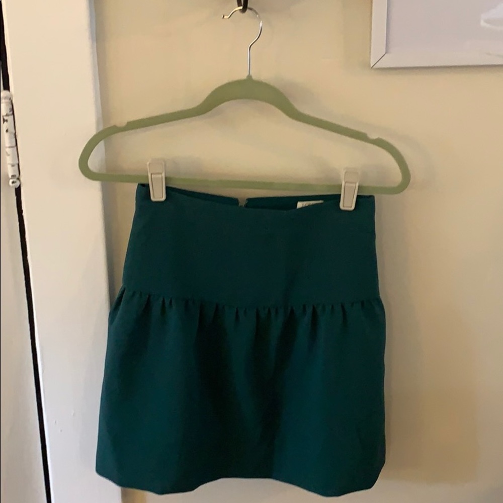 J. Crew Forest green mini skirt